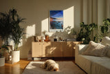 Paul Sinus Kunstdruck 40x60cm Camps Bay South Africa Küstenlinie bei Abenddämmerung mit Lichtspiegelung und Felsformationen