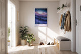 Paul Sinus Kunstdruck 40x60cm Spiral Galaxy – Kosmische Schönheit in lila und blau