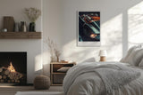 Paul Sinus Leinwandbild 60x90cm Leinwandbild Klassischer Traum aus Geschwindigkeit und Luxus – Elegantes Retro-Sportwagen-Design, glänzende Karosserie