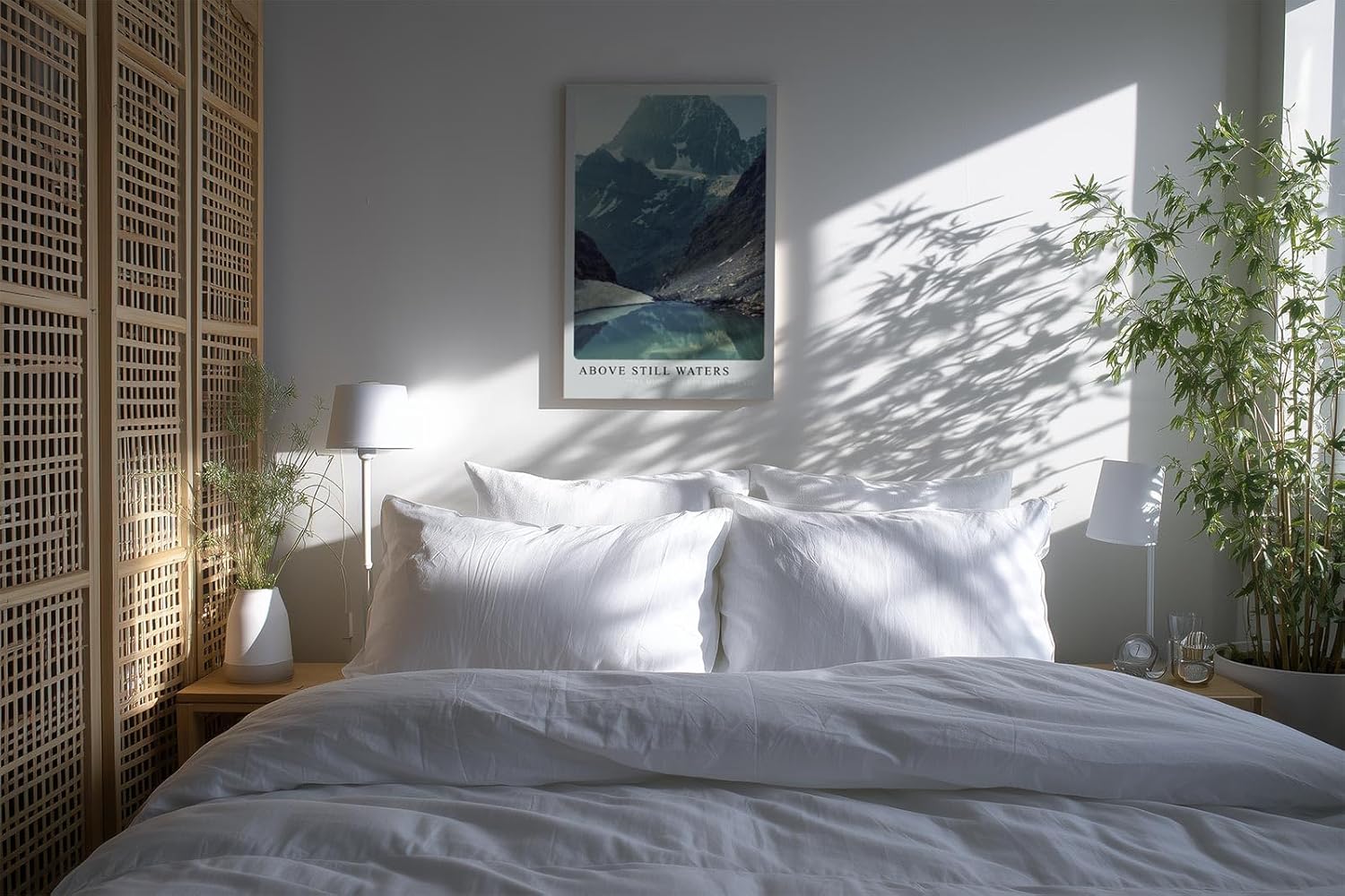 Paul Sinus Kunstdruck 40x60cm Bergsee Alpen Stille Wasser Spiegelung Natur Gletscher Above Still Waters