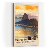 Paul Sinus Kunstdruck 40x60cm Rio de Janeiro Brasilien Sonnenuntergang Meer Stadt Berge