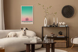 Paul Sinus Leinwandbild 80x120cm Dreamscape – Minimalismus, Natur, Farbverlauf, Ästhetik, Kunst, Träume, Harmonie, Balance, Landschaft, Meditativ, Ruhe