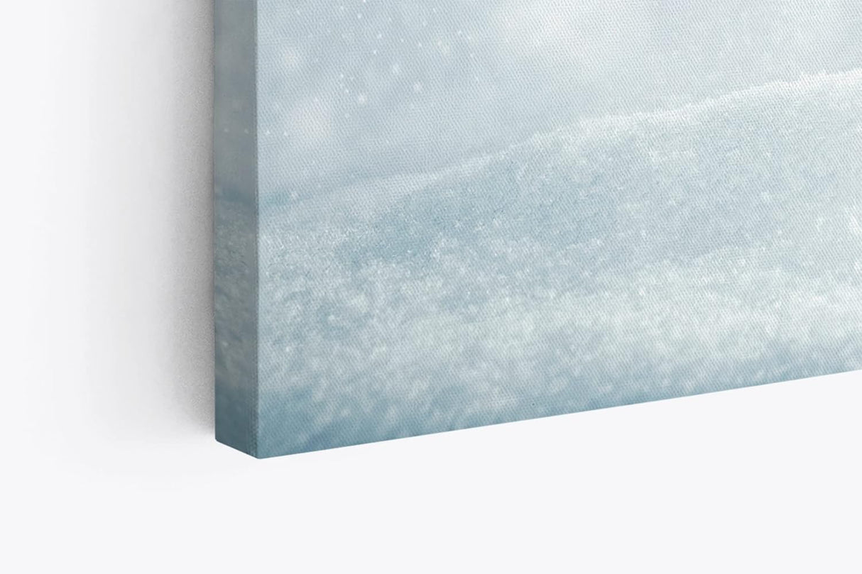 Paul Sinus Wandbild 120x80cm Schnee Winter Weiß Kunstvoll Schneeflocken