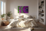 Sinus Art Wandbild 120x80cm Ausdrucksstarkes Blütendesign mit einzigartiger Form und intensiver Farbgebung