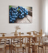 Paul Sinus Wandbild 120x80cm Trauben Früchte Weintrauben Fotokunst Blau Kunstvoll