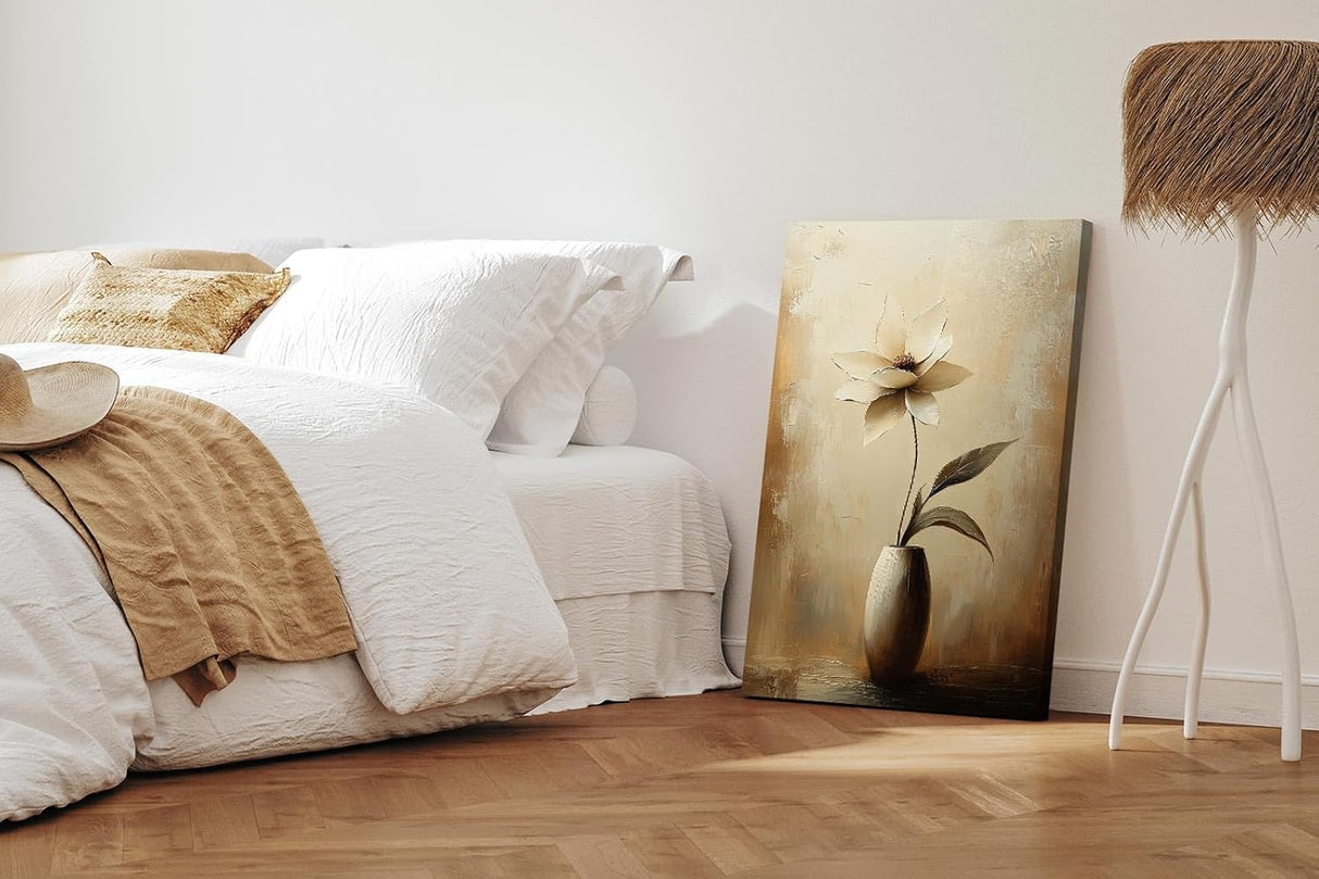 Paul Sinus 60x90cm Wandbild Pure Eleganz – Ausdrucksvolle Blume in Vase als stilvolles Highlight für florale Wandgestaltung