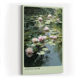 Paul Sinus Wandbild in 40x60cm Lotus Flow Rosa Lotusblüten auf ruhigem Wasser
