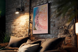 Paul Sinus Kunstdruck 40x60cm Liquid Bloom – Florale Nahaufnahme in Tropfenglanz und Pastell