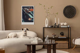 Paul Sinus Leinwandbild 60x90cm Leinwandbild Klassischer Traum aus Geschwindigkeit und Luxus – Elegantes Retro-Sportwagen-Design, glänzende Karosserie