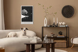 Paul Sinus Leinwandbild 80x120cm Edge of Existence – Minimalismus, Schwarz-Weiß, Surrealismus, Kunst, Universum, Einsamkeit, Tiefe, Unendlichkeit