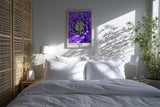 Paul Sinus Kunstdruck 40x60cm Purple Energy Blüte in Violett und Weiß Every Petal Charged with Color