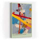 Paul Sinus Wandbild in 40x60cm Playground in Paint Abstraktes Farbspiel mit diagonalen Linien und vielfältigen Farbflächen in pastoser Struktur