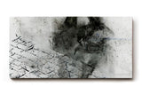 Sinus Art Wandbild 120x80cm Abstraktes Porträt, handschriftliche Elemente und rauchige Strukturen in Schwarzweiß
