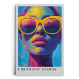 Paul Sinus Leinwandbild 40x60cm Chromatic Energy Leinwandbild leuchtendes Porträt mit intensiven Farben und lebendiger Energie kraftvolle Farbkomposition