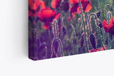 Paul Sinus Wandbild 120x80cm Mohnblumen Feld Wildblumen Blumen rote Blüten