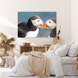 Wandbild 120x80cm Papageitaucher Pärchen Liebespärchen Tierfotografie
