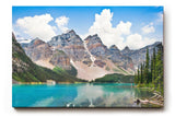 Sinus Art Wandbild 120x80cm Kristallklarer See vor majestätischer Bergkulisse mit intensiver Spiegelung