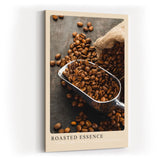Paul Sinus Kunstdruck 40x60cm geröstete Kaffeebohnen auf Metallkelle in rustikaler Szene – Duftvoller Start in den Tag