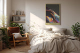 Paul Sinus Wandbild in 40x60cm Spectral Flow – minimalistisches Farbspiel in fließenden Kurven und schillernden Reflexionen für elegante Raumgestaltung