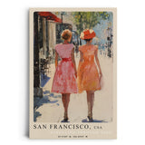 Paul Sinus Leinwandbild 60x90cm Leinwandbild San Francisco nostalgische Eleganz romantische Spaziergangsstimmung impressionistische Stadtansicht Vintage