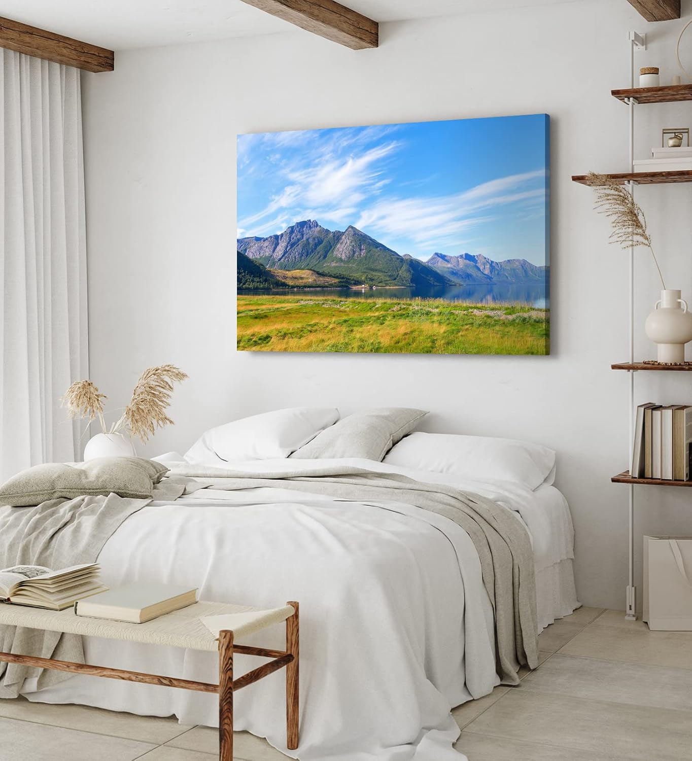 Paul Sinus Wandbild 120x80cm Berge See Bergsee Natur Sonnenschein Gebirge