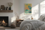 Paul Sinus Leinwandbild 40x60cm Leinwandbild Traumlandschaft-Invasion – Surreale Landschaft mit schwebenden Objekten, abstrakte Farbwelten