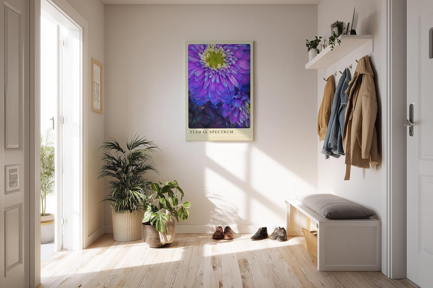Paul Sinus Kunstdruck 40x60cm Floral Spectrum Violette Blumen in kräftigem Farbspiel Petals Dipped in Cosmic Color
