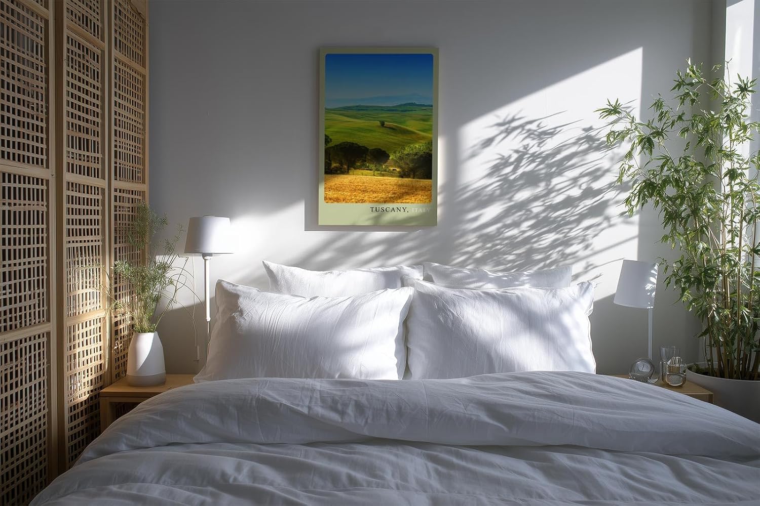 Paul Sinus Kunstdruck 40x60cm Tuscany – sanfte Hügel der Toskana im goldgrünen Sommerlicht