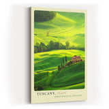Paul Sinus Kunstdruck 40x60cm Tuscany Italien goldgrüne Hügellandschaft mit Bauernhaus und Zypressen im Licht