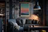 Paul Sinus Wandbild in 40x60cm The Sleeping Landscape mit pastellfarbenem Sonnenuntergang über sanften Hügeln für beruhigende Wandgestaltung