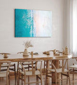 Paul Sinus Wandbild 120x80cm Luftaufnahme Strand Blau Meer Wellen Vogelperspektive