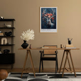 Paul Sinus Leinwandbild 60x90cm Floral Spirit – Natur, Hirsch, Wald, Blüten, Ästhetik, Kunst, Mystik, Magie, Eleganz, Symbolik, Wildnis, Ruhe, Anmut