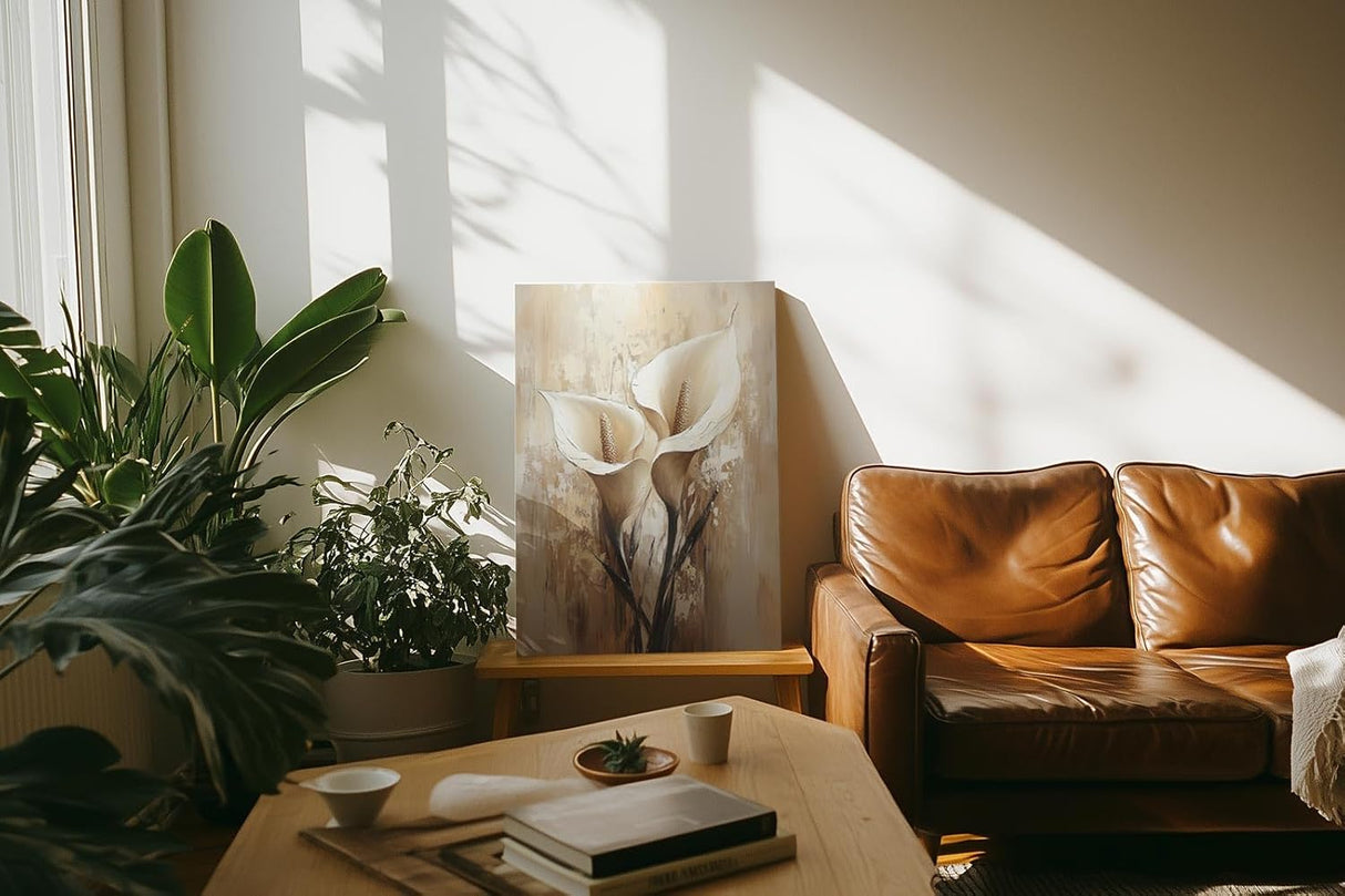 Paul Sinus 60x90cm Wandbild Calla in Creme – Stilvolle Eleganz in floraler Perfektion Blume