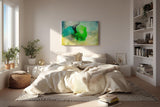 Sinus Art Wandbild 120x80cm Leuchtendes Grün und Türkis schaffen ein Gefühl von Naturverbundenheit und Frische
