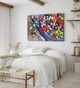 Paul Sinus Wandbild 120x80cm Früchte Himbeeren Johannisbeeren Farbenfroh Essen Küche