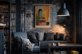 Paul Sinus Wandbild in 40x60cm Walls of Summer – Sonnendurchflutete Hausfassade mit mediterranem Balkon und impressionistischen Farbakzenten