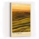 Paul Sinus Kunstdruck 40x60cm Val d’Orcia Italy goldene Hügelwellen der Toskana im warmen Abendlicht