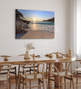 Paul Sinus Wandbild 120x80cm Bucht Strand Sonnenuntergang Meer Horizont