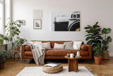 Sinus Art Wandbild 120x80cm Elegantes Kameramotiv in Schwarz-Weiß – nostalgisch und modern zugleich