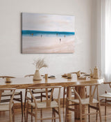 Paul Sinus Wandbild 120x80cm Abstrakter Strand Meer Horizont Kunstvoll Blau Beige