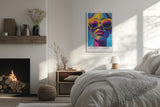 Paul Sinus Leinwandbild 40x60cm Chromatic Energy Leinwandbild leuchtendes Porträt mit intensiven Farben und lebendiger Energie kraftvolle Farbkomposition