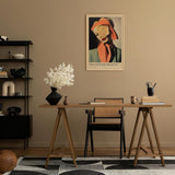 Paul Sinus Leinwandbild 40x60cm The Veiled Beauty Leinwandbild stilvolle Frau mit Kopftuch im Vintage-Stil geheimnisvolle Eleganz mit modernem Retro-Charme