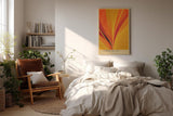 Paul Sinus Wandbild in 40x60cm Veins of the Sun – Abstrakte Komposition aus strahlendem Gelb, Orange und Rot in dynamischer Linienführung