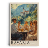 Paul Sinus Leinwandbild 40x60cm Leinwandbild Bavaria Alpenromantik gesellige Eleganz Schloss Neuschwanstein bayerische Kultur Sommeridylle