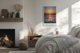 Paul Sinus Leinwandbild 40x60cm Ozeanglanz im Abendlicht – Faszinierende Meereswellen mit goldenem Sonnenuntergang und sanfter Reflexion