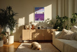 Paul Sinus Kunstdruck 40x60cm Valensole Plateau Lavendelfelder Provence Reihen Himmel Sommerfarben