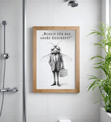 Paul Sinus Poster/Leinwandbild/Rahmenoption Lustiges Fliegenbild – Witzige Klo-Deko fürs Gäste-WC – Perfekt für Geschäftsmänner