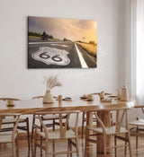 Paul Sinus Wandbild 120x80cm Route 66 USA Straße Motorräder Bikes Sonnenschein