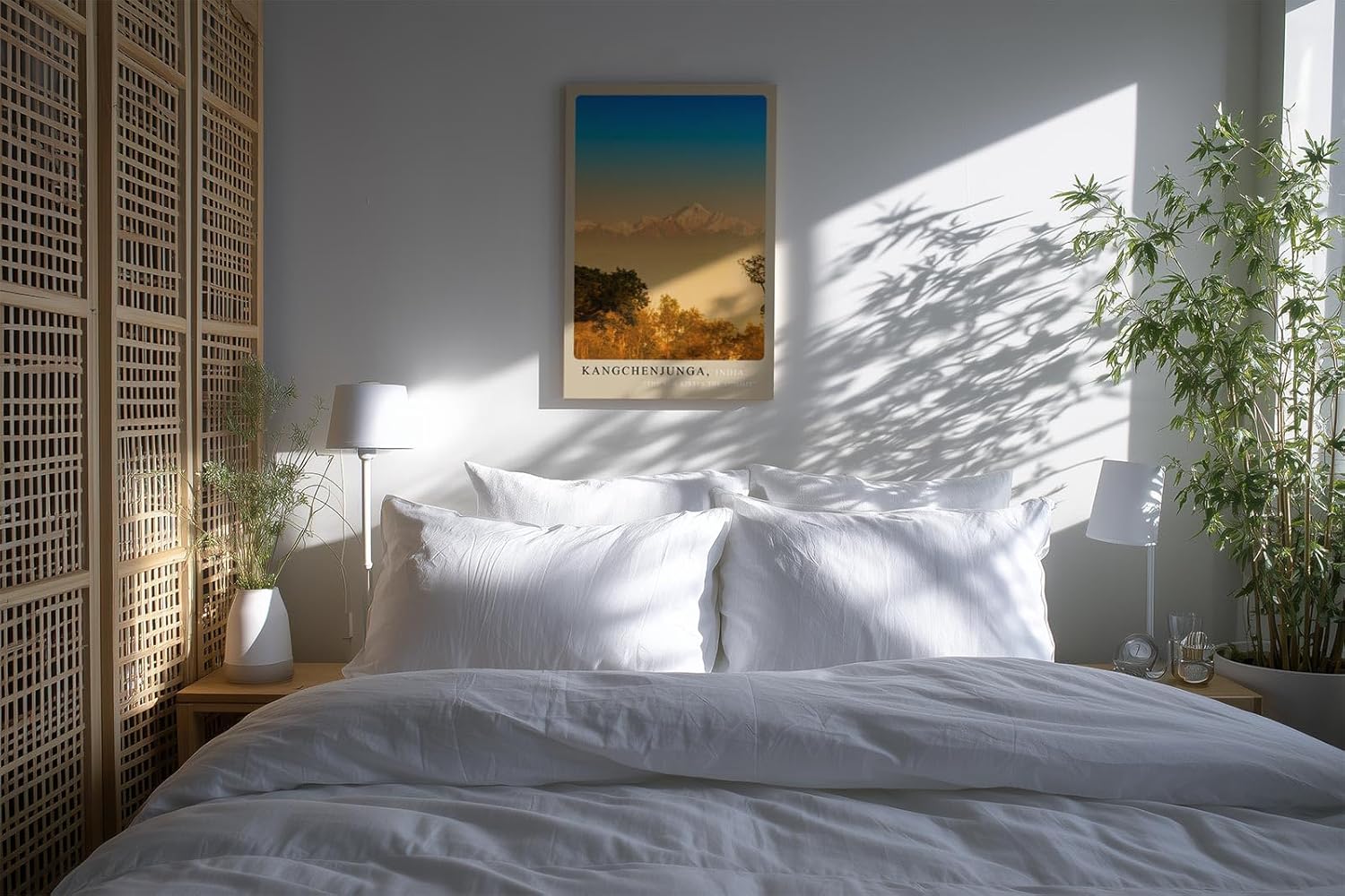 Paul Sinus Kunstdruck 40x60cm Kangchenjunga Bergkette – Himalaya-Gipfel im goldenen Morgenlicht