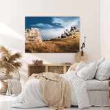 Paul Sinus Wandbild 120x80cm Felsen Felsformation Berge Natur schottische Landschaft
